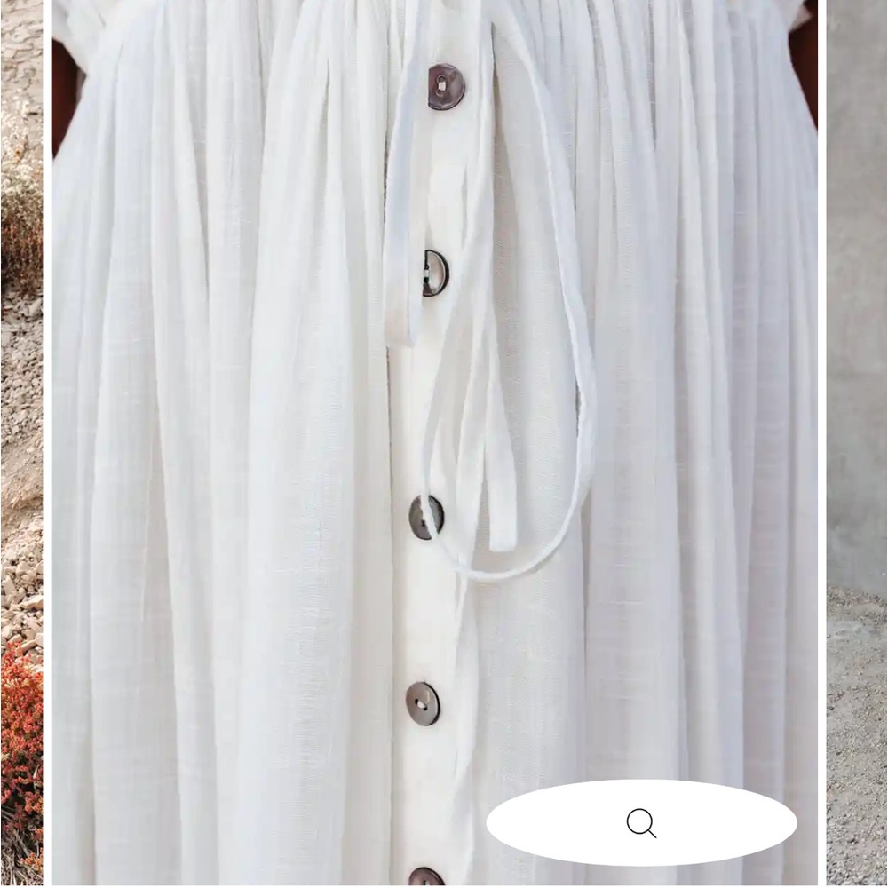 Button-down ruffle maxi dress- VICI NWOT - Picture 2 of 6
